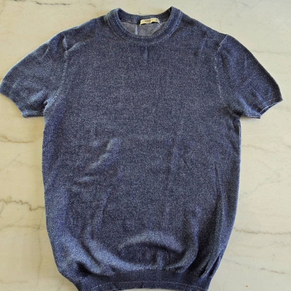 Mango Men's Knit Cotton TShirt M